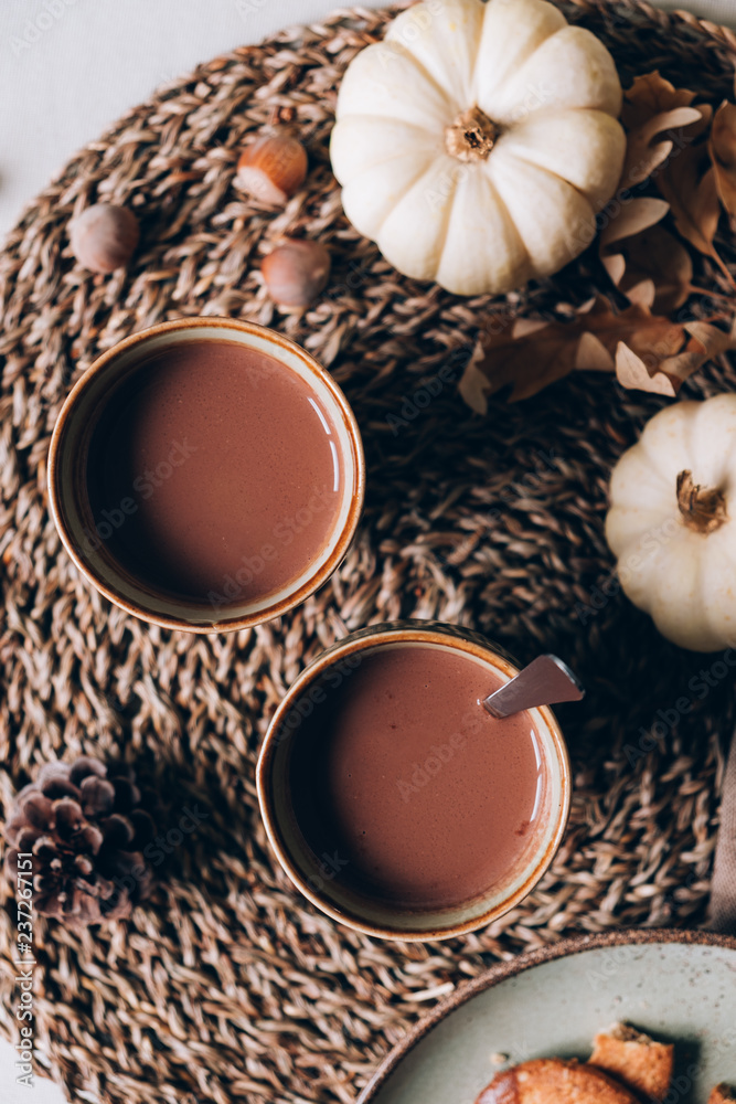 Hot cocoa with hazelnut cookies Hot cocoa with hazelnut cookies