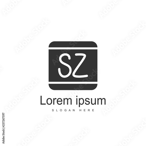 Wallpaper Mural Initial letter SZ Logo Template. Minimalist letter logo Torontodigital.ca