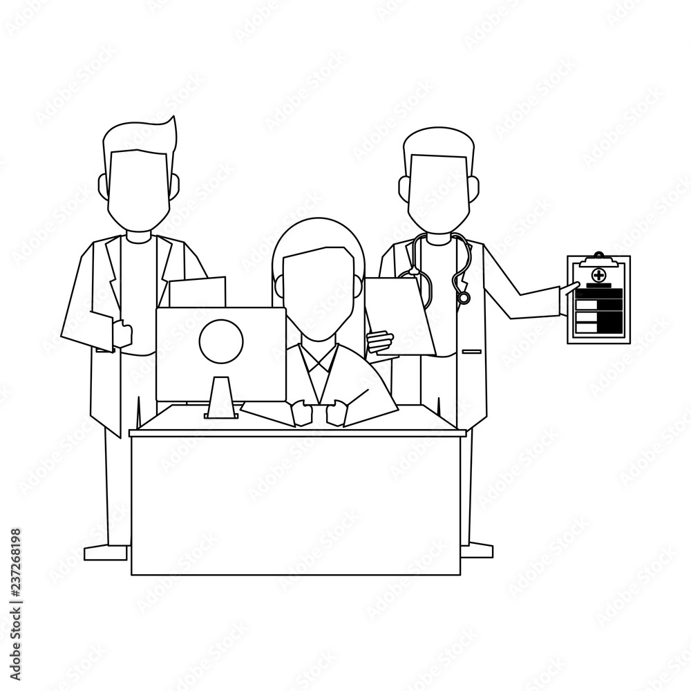 doctor office concept black and white doctor office concept black and white