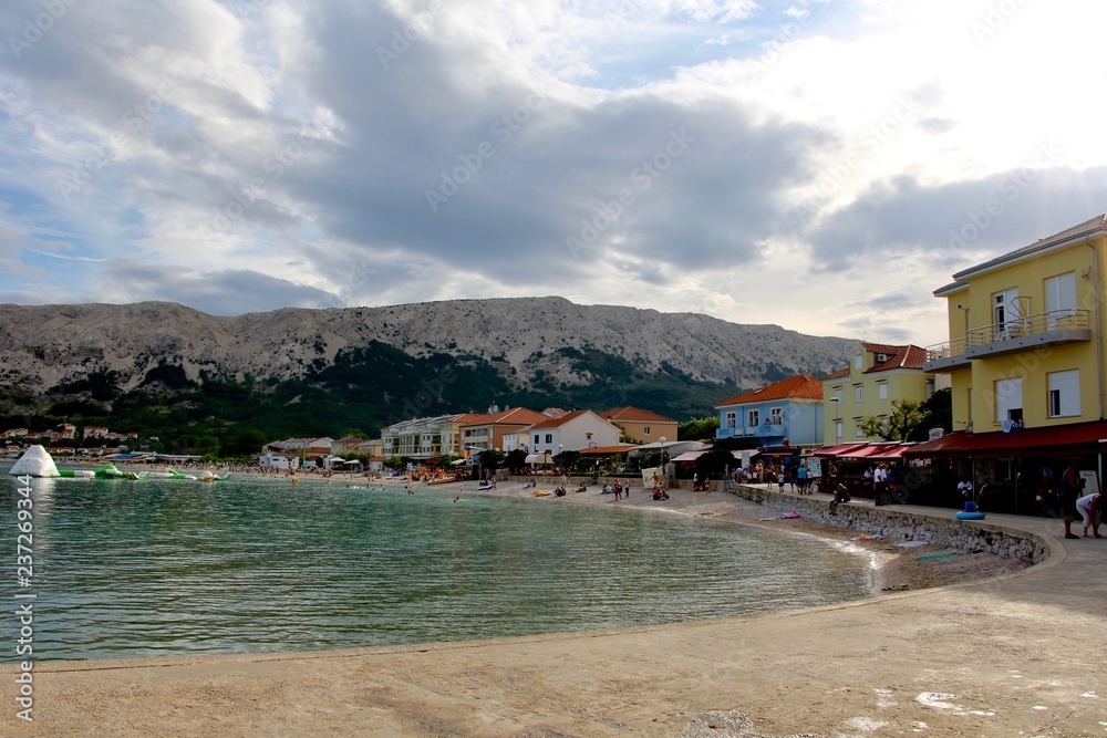 Baska Beach on Krk Island, Croatia