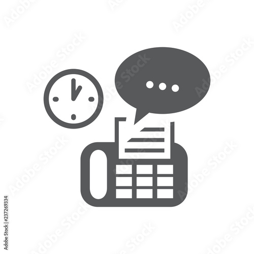 Operational message by fax. Monochrome.