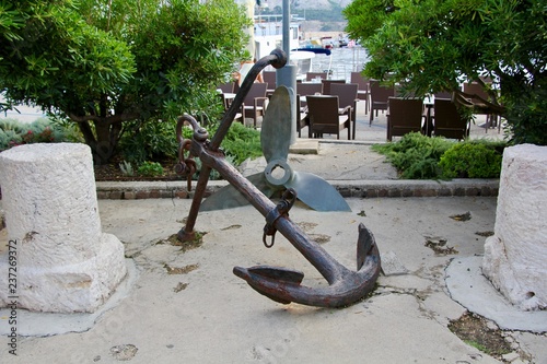 Huge Metal Anchor on Krk Islans, Croatia photo