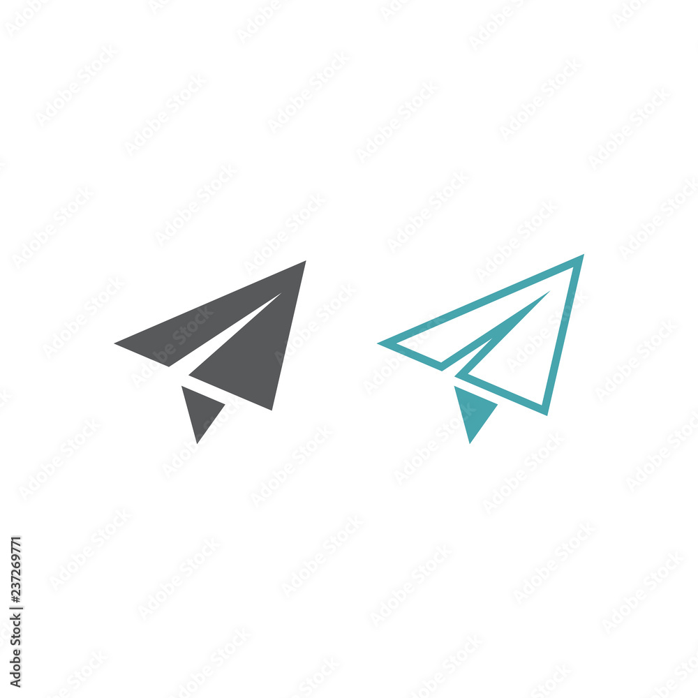 Vector symbol of the paper plane.