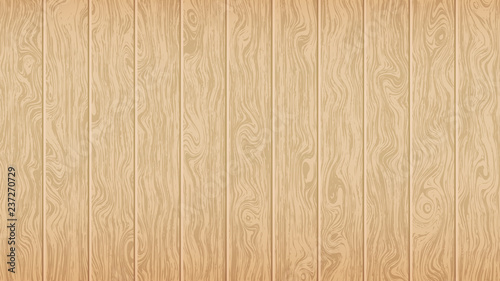 Light brown wooden board. Woody oak texture. The form of parquet, laminate flooring, furniture. Grunge colored wood background. Vector illustration. Template for design decoration.