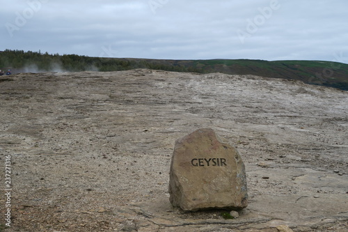 Cuadro en lienzo Geysir erloschen Island