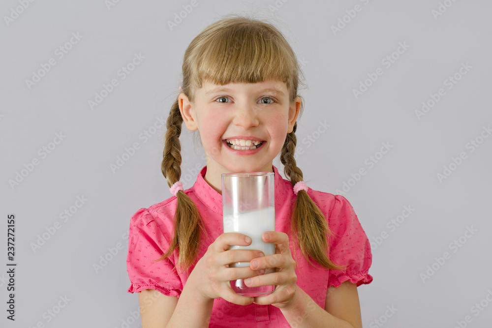 kid, child drinking milk