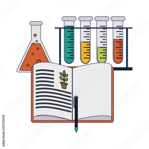 Science experiments and investigation blue lines