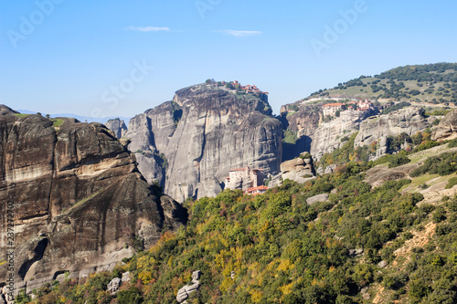 The rocky temple Christian Orthodox complex of Meteora is one of the main attractions of the north of Greece and one of the oldest temples of the country, located high on the rocks.