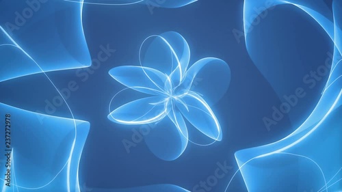 Theron - 60fps 4k Glowing Abstract Zoom-In Video Background Loop // An infinite zoom into an abstract world of slowly evolving organic kaleidoscopic patterns. A majestic blueish beauty.
