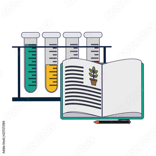 Science experiments and investigation blue lines