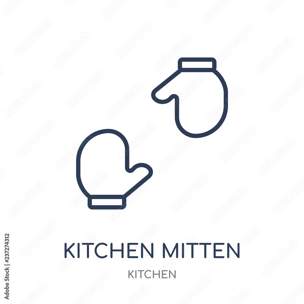 kitchen Mitten icon. kitchen Mitten linear symbol design from Kitchen collection. kitchen Mitten icon. kitchen Mitten linear symbol design from Kitchen collection.