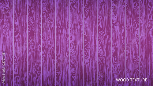 Violet wooden board. Woody oak texture. The form of parquet, laminate flooring, furniture. Grunge colored wood background. Vector illustration. Template for design decoration.