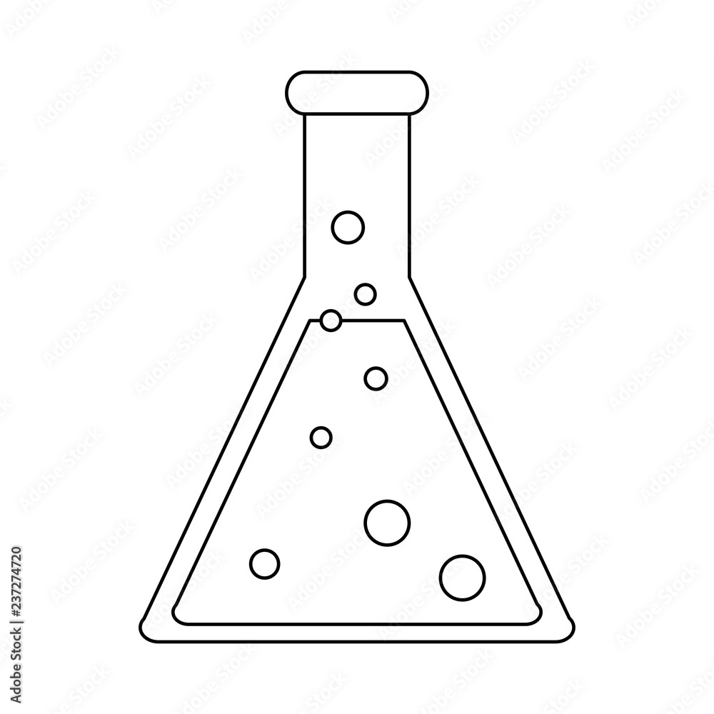 Chesmitry flask symbol black and white Chesmitry flask symbol black and white