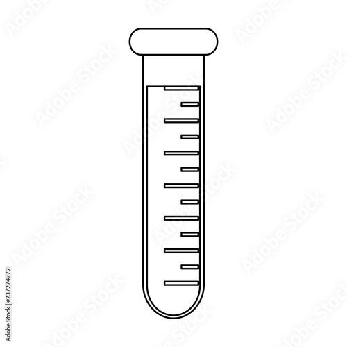 Chemistry test tube black and white