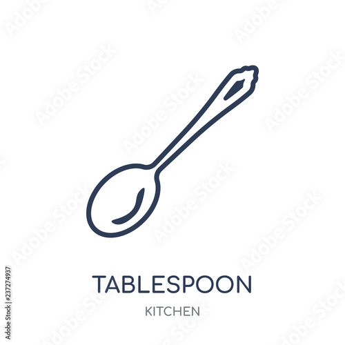 tablespoon icon. tablespoon linear symbol design from Kitchen collection.