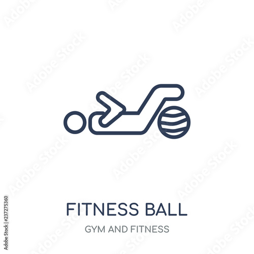 Fitness Ball icon. Fitness Ball linear symbol design from Gym and Fitness collection.