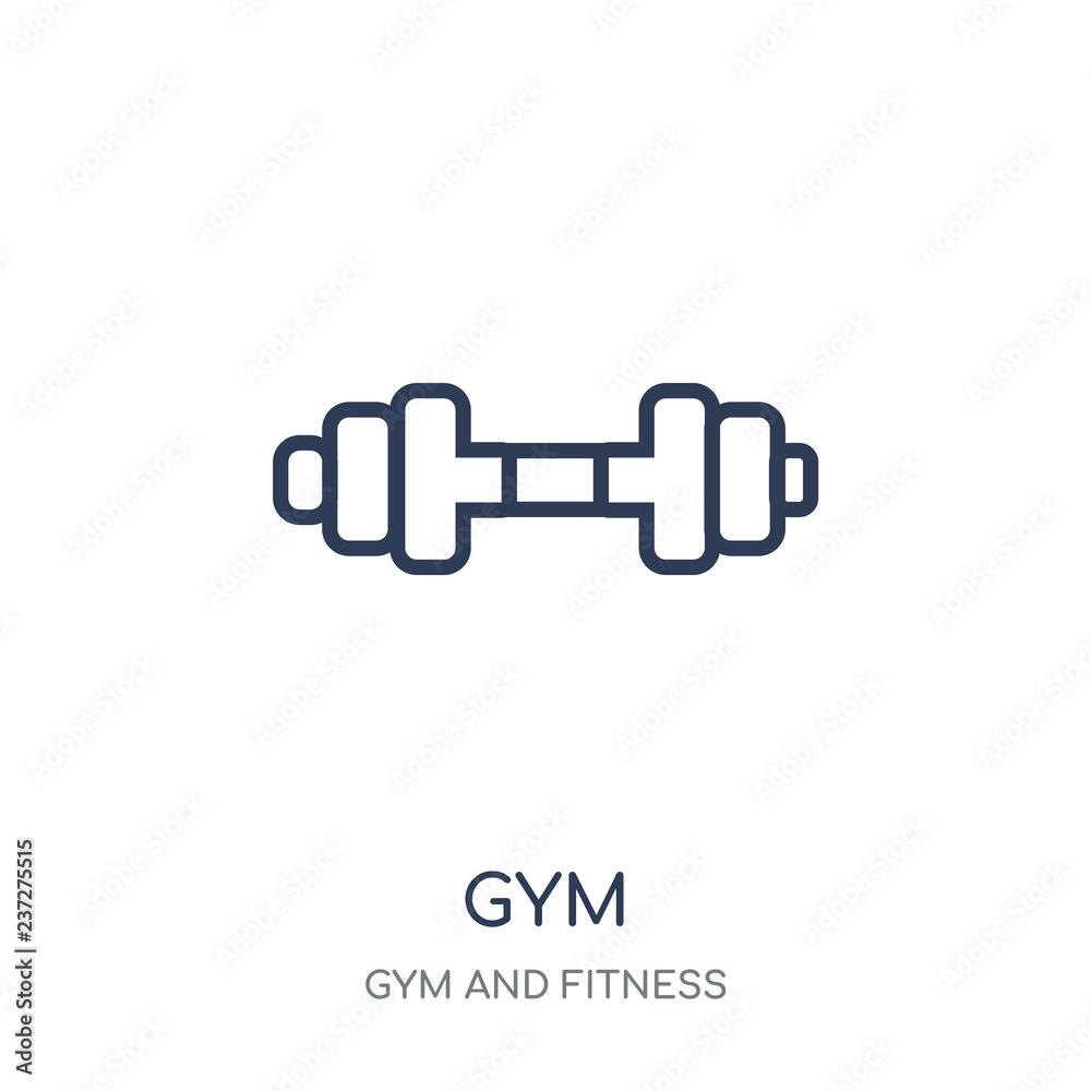 Gym icon. Gym linear symbol design from Gym and Fitness collection.