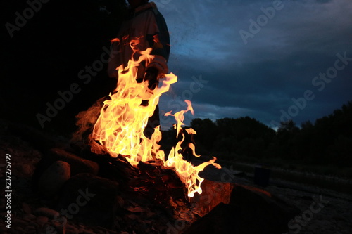 moody campfire