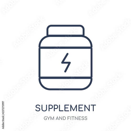 Supplement icon. Supplement linear symbol design from Gym and Fitness collection.