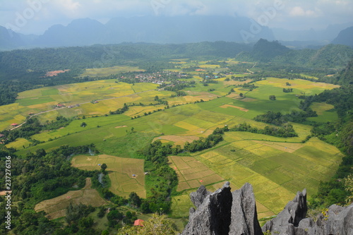 Panorama Pha Ngern Vang Vieng Laos - Viewpoint Mountains photo