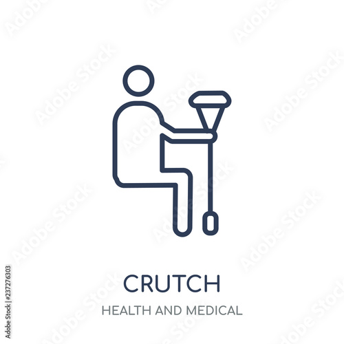 Crutch icon. Crutch linear symbol design from Health and Medical collection.