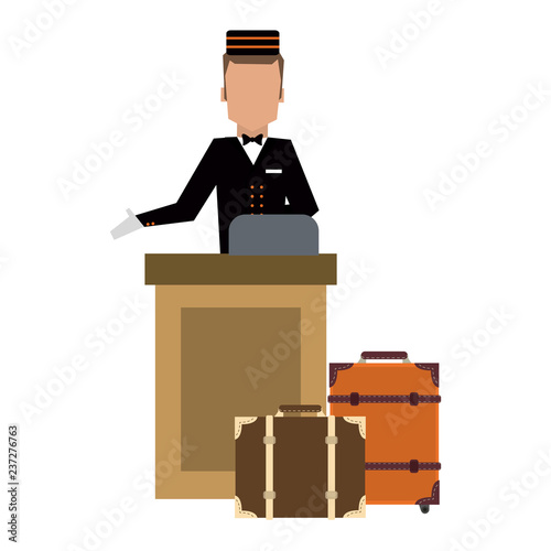 Bellboy with luggage