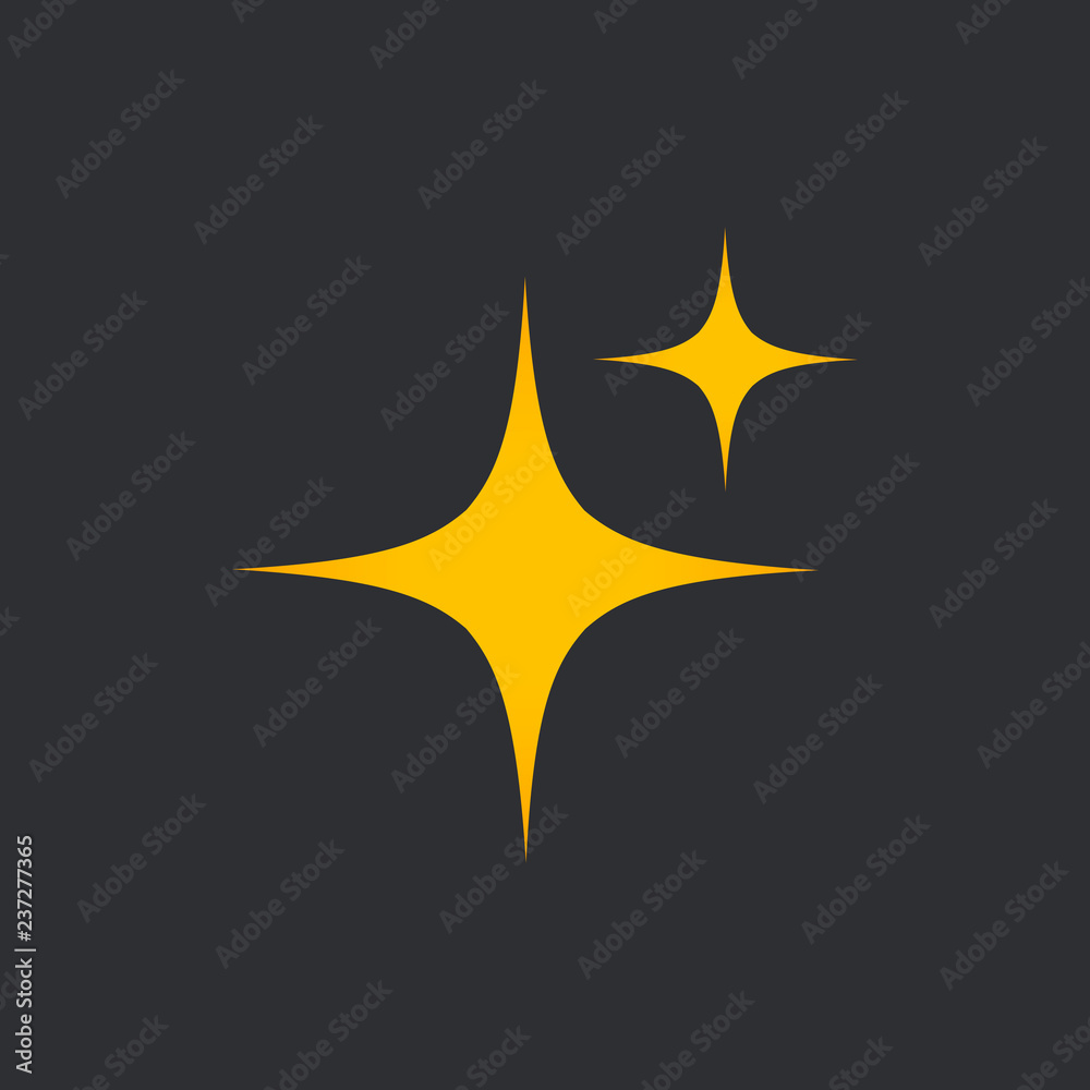 Stars of brilliance and radiance of cleanliness and freshness. Cleaning, fresh shine in house. vector illustration isolated on a black background. Stars of brilliance and radiance of cleanliness and freshness. Cleaning, fresh shine in house. vector illustration isolated on a black background.