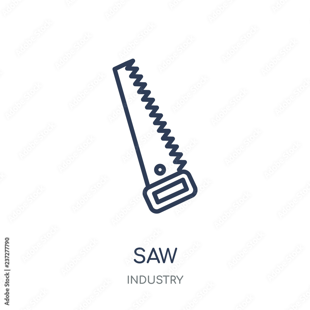 Saw icon. Saw linear symbol design from Industry collection. Saw icon. Saw linear symbol design from Industry collection.