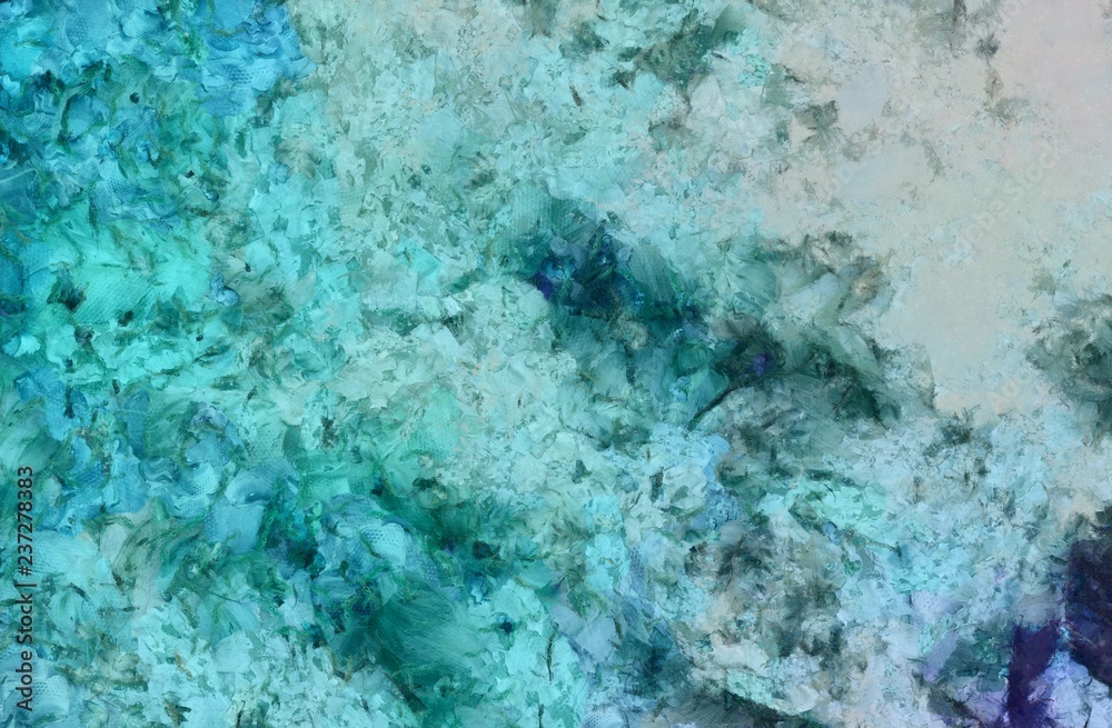 Detailed close-up grunge abstract background. Dry brush strokes hand drawn oil painting on canvas texture. Creative pattern for graphic work, web design or wallpaper. Can be use as vintage print.