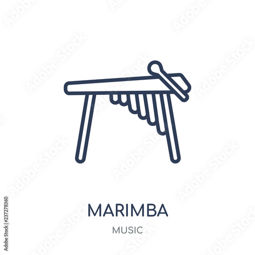 Marimba icon. Trendy Modern Simple Marimba linear symbol design from music collection.