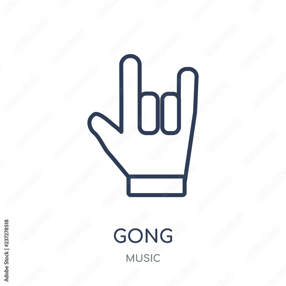 Gong icon. Trendy Modern Simple Gong linear symbol design from music collection. Gong icon. Trendy Modern Simple Gong linear symbol design from music collection.