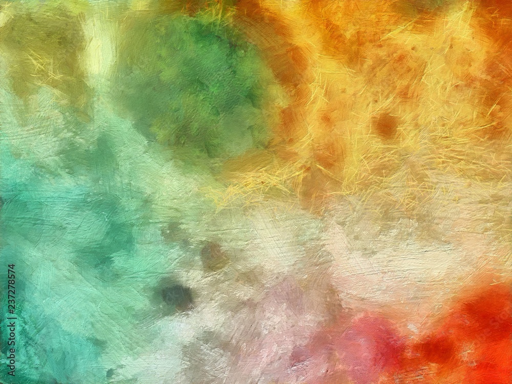 Detailed close-up grunge abstract background. Dry brush strokes hand drawn oil painting on canvas texture. Creative pattern for graphic work, web design or wallpaper. Can be use as vintage print.