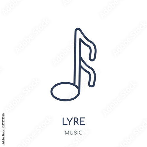 Lyre icon. Trendy Modern Simple Lyre linear symbol design from music collection.