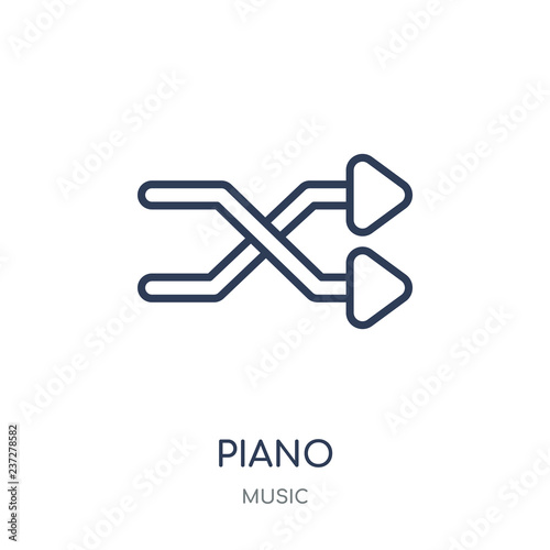 Piano icon. Trendy Modern Simple Piano linear symbol design from music collection.