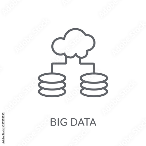 Big data linear icon. Modern outline Big data logo concept on white background from Artificial Intellegence and Future Technology collection