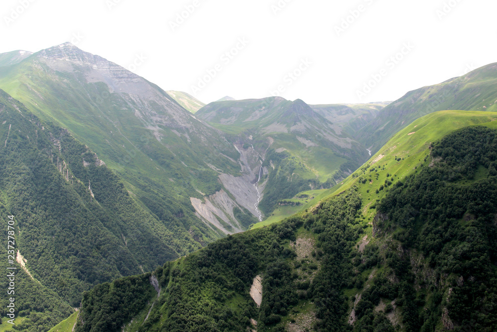 Beautiful view of Georgian mountains Kazbegi