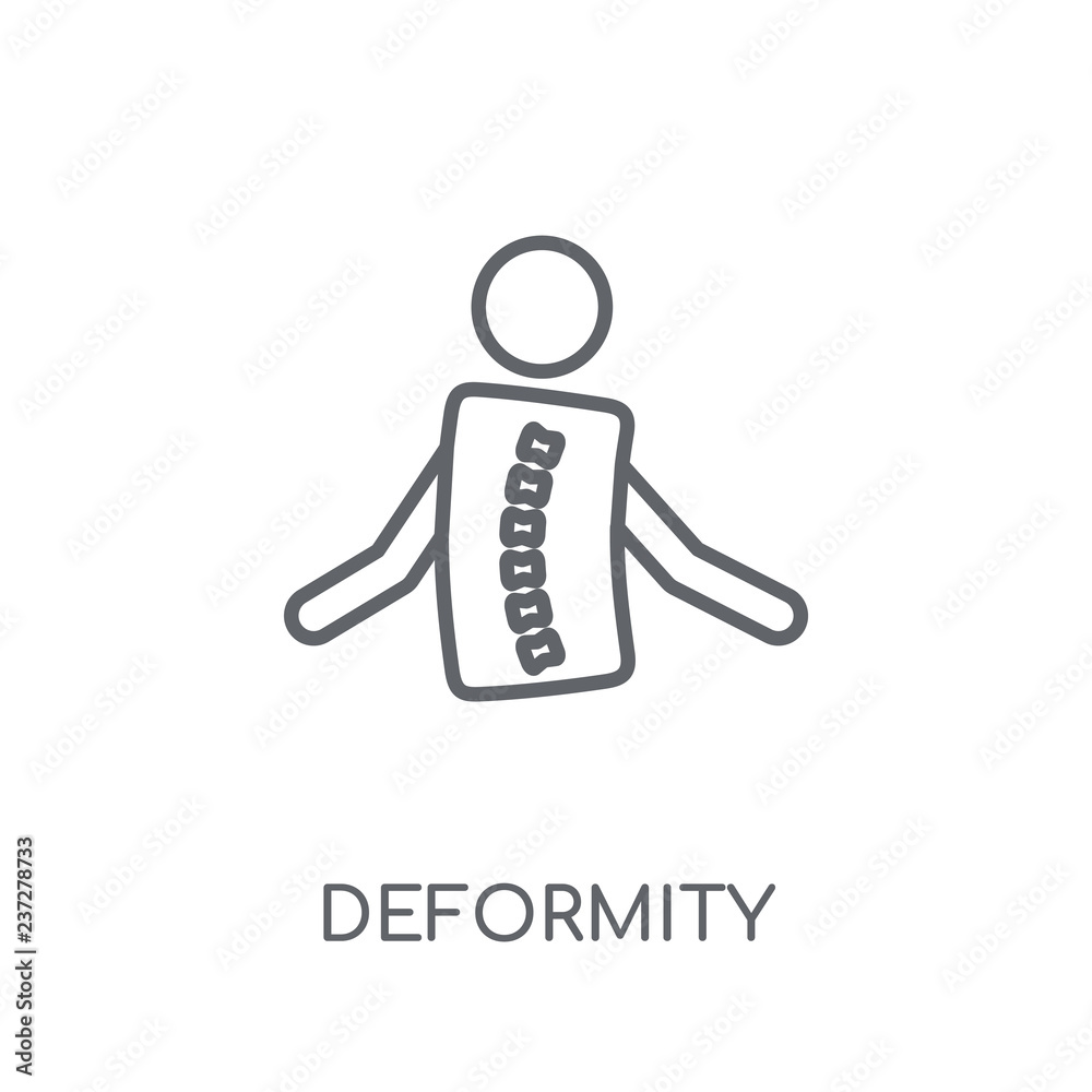 Deformity linear icon. Modern outline Deformity logo concept on white
