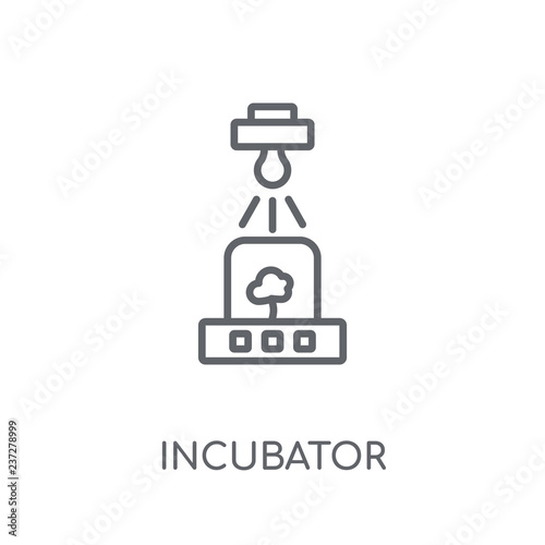 Incubator linear icon. Modern outline Incubator logo concept on white background from Artificial Intellegence and Future Technology collection