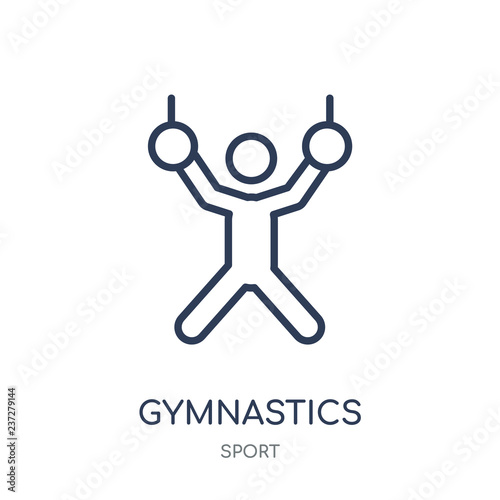 Gymnastics icon. Gymnastics linear symbol design from sport collection.