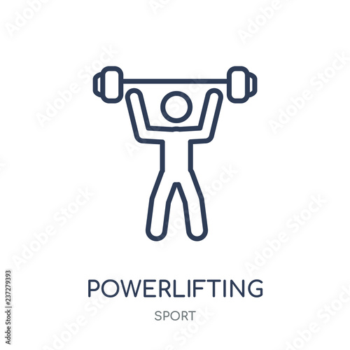 powerlifting icon. powerlifting linear symbol design from sport collection.