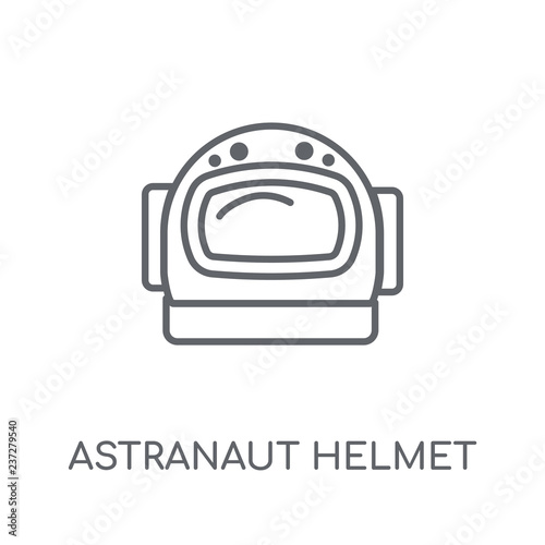 astranaut helmet linear icon. Modern outline astranaut helmet logo concept on white background from ASTRONOMY collection photo