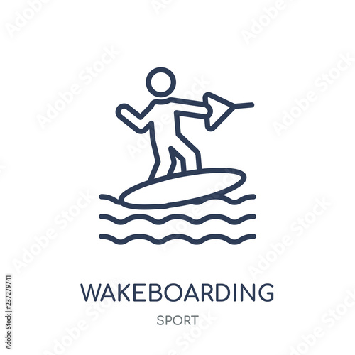 wakeboarding icon. wakeboarding linear symbol design from sport collection.