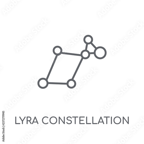 Lyra Constellation linear icon. Modern outline Lyra Constellation logo concept on white background from ASTRONOMY collection
