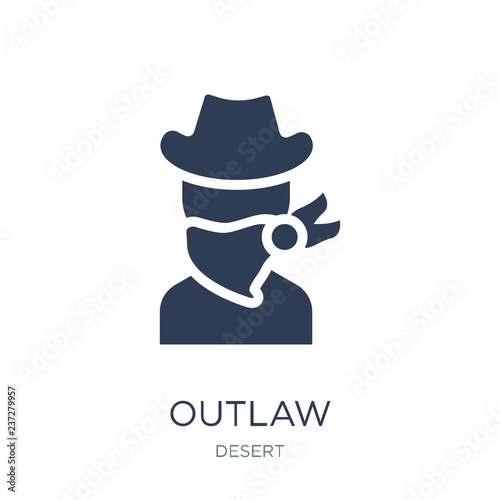 Outlaw icon. Trendy flat vector Outlaw icon on white background from Desert collection