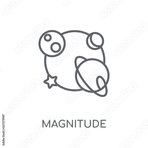 Magnitude linear icon. Modern outline Magnitude logo concept on white background from ASTRONOMY collection