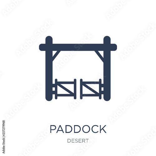 Paddock icon. Trendy flat vector Paddock icon on white background from Desert collection