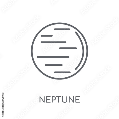 Neptune linear icon. Modern outline Neptune logo concept on white background from ASTRONOMY collection