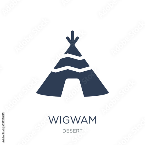 Wigwam icon. Trendy flat vector Wigwam icon on white background from Desert collection