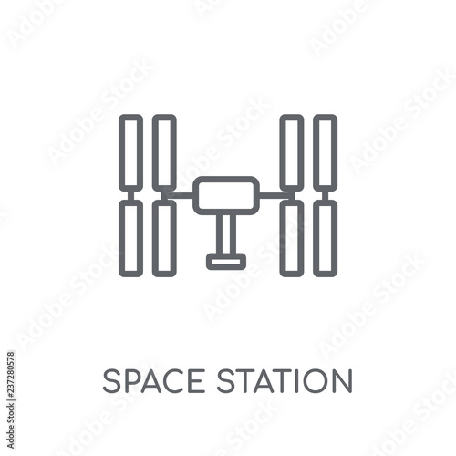 Space station linear icon. Modern outline Space station logo concept on white background from ASTRONOMY collection