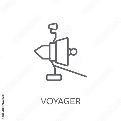 Voyager linear icon. Modern outline Voyager logo concept on white background from ASTRONOMY collection